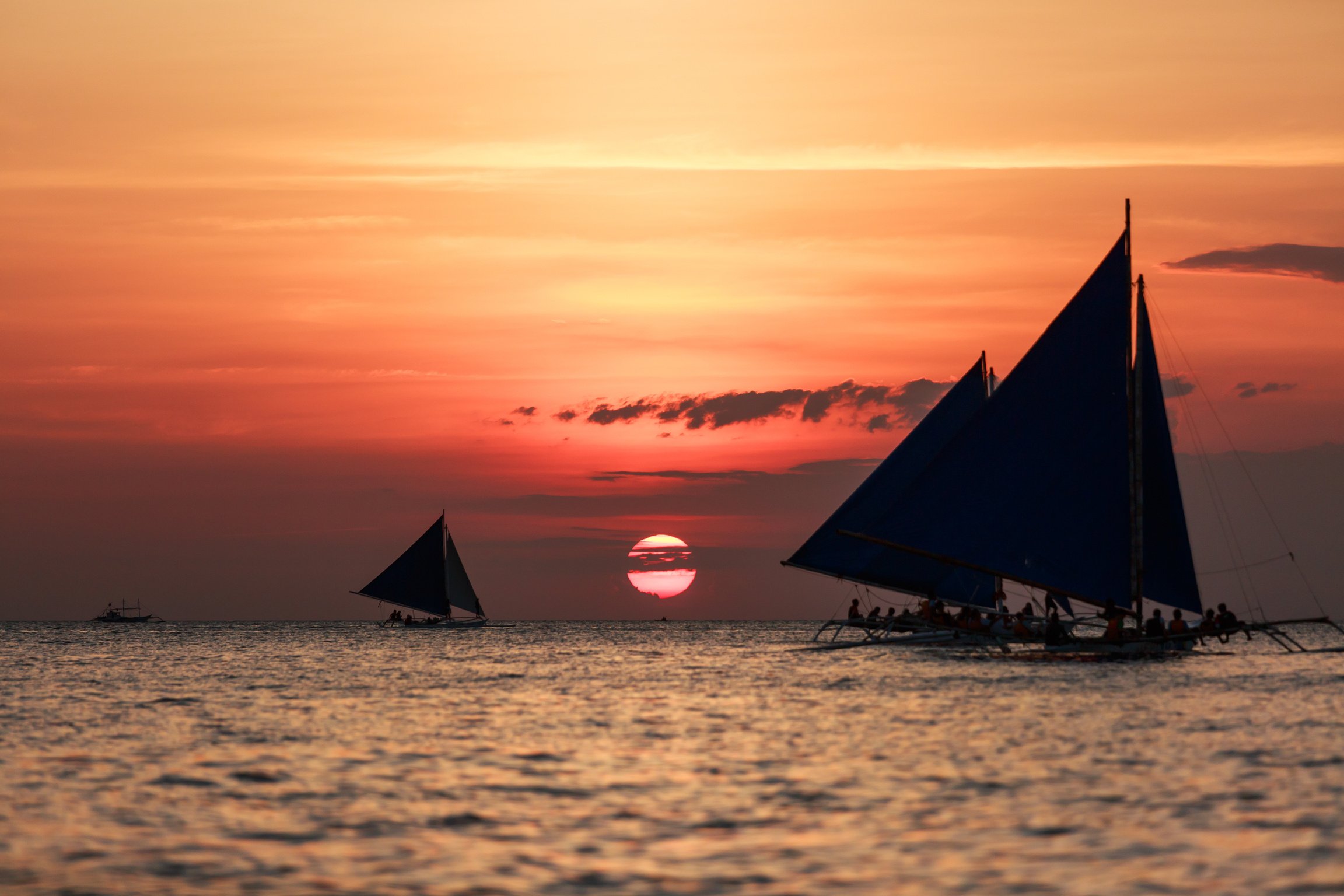 Southeast Asia's Beautiful Sunset and Ocean